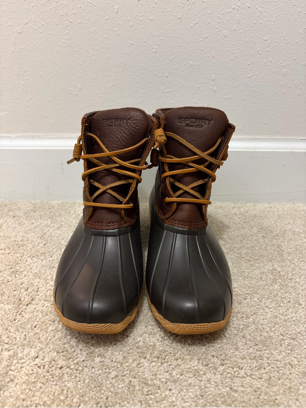 Sperry Brown Woman’s Duck Boots - Waterproof Winter Boot Size 8